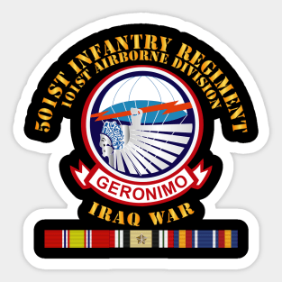 501st Infantry Regiment w IRAQ SVC Sticker